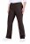 Ulla Popken 854910 Warme stretchbroek met elastische taille Mahoniebruin - Stoffen broeken - Wijde stoffen broeken voor dames