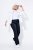 Ulla Popken 854910 Warme stretchbroek met elastische taille Donkerblauw - Stoffen broeken - Wijde stoffen broeken voor dames