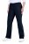 Ulla Popken 854910 Warme stretchbroek met elastische taille Donkerblauw - Stoffen broeken - Wijde stoffen broeken voor dames