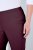 Ulla Popken 854910 Warme stretchbroek met elastische taille Aubergine - Stoffen broeken - Wijde stoffen broeken voor dames