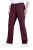 Ulla Popken 854910 Warme stretchbroek met elastische taille Aubergine - Stoffen broeken - Wijde stoffen broeken voor dames