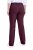 Ulla Popken 854910 Warme stretchbroek met elastische taille Aubergine - Stoffen broeken - Wijde stoffen broeken voor dames