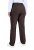 Ulla Popken 854987 Warme stretchbroek met comfortband Mahoniebruin - Stoffen broeken - Wijde stoffen broeken voor dames
