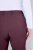 Ulla Popken 854987 Warme stretchbroek met comfortband Aubergine - Stoffen broeken - Wijde stoffen broeken voor dames