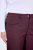 Ulla Popken 854987 Warme stretchbroek met comfortband Aubergine - Stoffen broeken - Wijde stoffen broeken voor dames