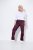 Ulla Popken 854987 Warme stretchbroek met comfortband Aubergine - Stoffen broeken - Wijde stoffen broeken voor dames