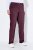 Ulla Popken 854987 Warme stretchbroek met comfortband Aubergine - Stoffen broeken - Wijde stoffen broeken voor dames