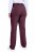 Ulla Popken 854987 Warme stretchbroek met comfortband Aubergine - Stoffen broeken - Wijde stoffen broeken voor dames