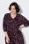 Ulla Popken 855270 Bedrukte jersey jurk met V-hals Zwart - Jersey jurken - 