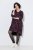 Ulla Popken 855270 Bedrukte jersey jurk met V-hals Zwart - Jersey jurken - 