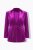 Ulla Popken 855499 Fluwelen blazer met strass Magenta - Blazers - Blazers in grote maten voor dames