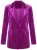 Ulla Popken 855499 Fluwelen blazer met strass Magenta - Blazers - Blazers in grote maten voor dames