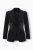 Ulla Popken 855550 Getailleerde blazer met glittersteentjes Zwart - Blazers - Blazers in grote maten voor dames