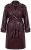 Ulla Popken 855617 Trenchcoat met leerlook en strikceintuur Wijnrood - Jassen - Jassen in grote maten