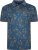 Kam Jeans 5494 Digital Floral Print Polo Blue - Polo shirts - Grote Maten Poloshirts Heren