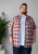 Kam Jeans 6368 Checked Short Sleeve Shirt Red - Overhemden - Overhemden Grote Maten Heren