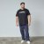 North Latitude Mountain T-Shirt V-Neck Zwart - TALL T-shirts - TALL T-Shirts Heren
