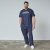 North Latitude Mountain T-Shirt V-Neck Navyblauw - TALL T-shirts - TALL T-Shirts Heren