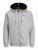 Jack & Jones JCOBERG SWEAT ZIP Hoodie Grey Melange - Sweaters & hoodies - Sweaters & Hoodies Grote Maten Heren