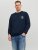Jack & Jones JCOFILO Crew Neck Sweater with Back Print Navy Blazer - Sweaters & hoodies - Sweaters & Hoodies Grote Maten Heren