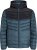 Jack & Jones SPRINT Black Blocking Quilted Hooded Jacket Turquoise Blue - Jassen - Grote Maten Herenjassen