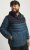 Jack & Jones SPRINT Black Blocking Quilted Hooded Jacket Turquoise Blue - Jassen - Grote Maten Herenjassen