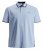 Jack & Jones PAULOS Short Sleeve Polo Light Blue/PS - Polo shirts - Grote Maten Poloshirts Heren