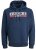 Jack & Jones CORP LOGO PLAY 4 Print Hoodie Navy Blazer - Sweaters & Hoodies - Sweaters & Hoodies Grote Maten Heren