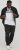 Jack & Jones CORP Logo T-Shirt White w Large Black Print - T-shirts - Grote Maten T-shirts Heren