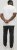 Jack & Jones CORP Logo T-Shirt White w Large Black Print - T-shirts - Grote Maten T-shirts Heren