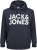Jack & Jones CORP LOGO Large Print Hoodie Navy Blazer - Sweaters & hoodies - Sweaters & Hoodies Grote Maten Heren