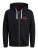 Jack & Jones JJSTAMP ZIP Hoodie Black - Sweaters & hoodies - Sweaters & Hoodies Grote Maten Heren