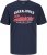 Jack & Jones LOGO O-Neck T-Shirt Dark Blue - T-shirts - Grote Maten T-shirts Heren