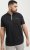 Jack & Jones Fusion Pique Zipper Polo Black - Polo shirts - Grote Maten Poloshirts Heren