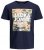 Jack & Jones JJPETE SHAPE Camo Print T-Shirt Navy - T-shirts - Grote Maten T-shirts Heren