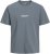 Jack & Jones Lington Back And Front Print Crew Neck T-Shirt Grey - T-shirts - Grote Maten T-shirts Heren