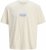 Jack & Jones Parallel Crew Neck T-Shirt Antique White - T-shirts - Grote Maten T-shirts Heren