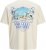 Jack & Jones Parallel Crew Neck T-Shirt Antique White - T-shirts - Grote Maten T-shirts Heren