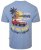 Kam Jeans 5711 Endless Summers Slub Tee With Back Print Blue - T-shirts - Grote Maten T-shirts Heren