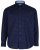 Kam Jeans 6158 Long Sleeve Dobby Embroidery Shirt Navy - Overhemden - Overhemden Grote Maten Heren