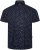 Kam Jeans 6325 Dobby Print Short Sleeve Shirt Black - Overhemden - Overhemden Grote Maten Heren