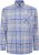 Kam Jeans P038 LS Premium Cotton Check Shirt Denim - Overhemden - Overhemden Grote Maten Heren