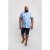 D555 Santana Hawaii Shirt Sky Blue - Overhemden - Overhemden Grote Maten Heren