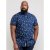 D555 Davian Hawaii Shirt Navy - Overhemden - Overhemden Grote Maten Heren