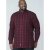 D555 Theo Long Sleeve Check Shirt - Overhemden - Overhemden Grote Maten Heren