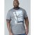 D555 Howie Fine Stripe T-shirt Grey - T-shirts - Grote Maten T-shirts Heren
