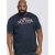 D555 Thornton Embroidery T-shirt Navy - T-shirts - Grote Maten T-shirts Heren
