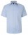 Kam Jeans 6283 Casual SS Herringbone Shirt Blue - Overhemden - Overhemden Grote Maten Heren