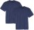 Adamo Marlon Comfort fit 2-pack T-shirt Denim Blue - T-shirts - Grote Maten T-shirts Heren