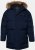 JP1880 Quilted Parka Lightweight and Warm with Faux Fur Hood Navy - Jassen - Grote Maten Herenjassen